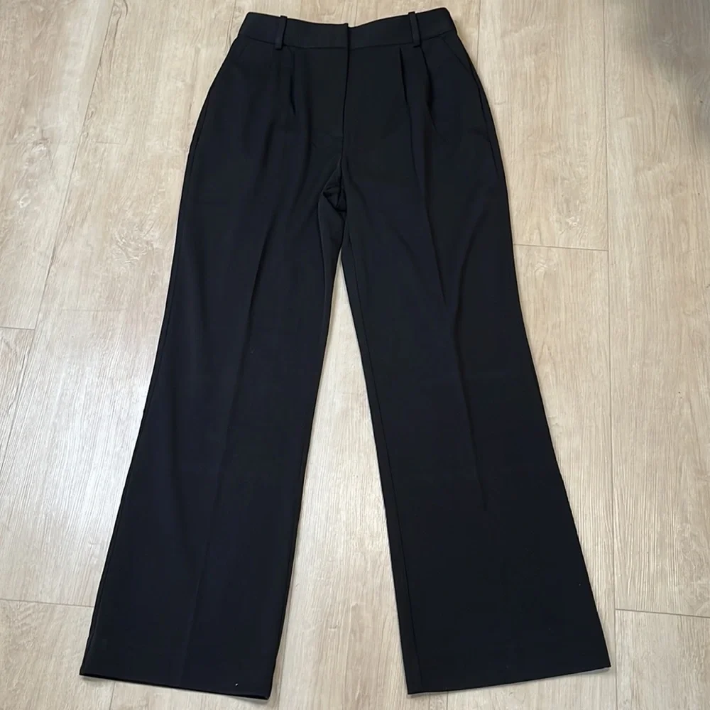 FAVORITE DAUGHTER The Favorite Pant Pleat Pants BLACK SIZE 12 NEW. 0694 - Picture 3 of 8